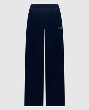 Sporty & Rich Синие спортивные брюки с вышивкой логотипа PA08884300BL106w