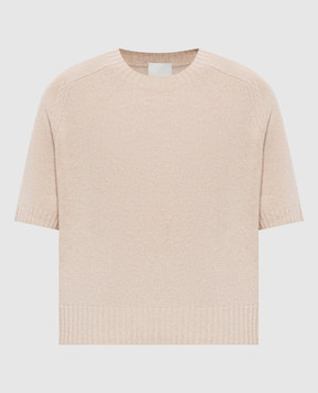 Allude Бежевий светр з короткими рукавами з кашеміру 26511152