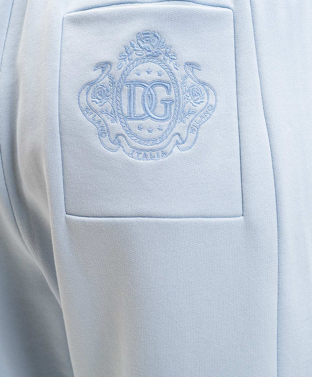 Dolce&Gabbana Блакитні джогери з вишивкою монограми FTDIDZGDDMP зображення 5