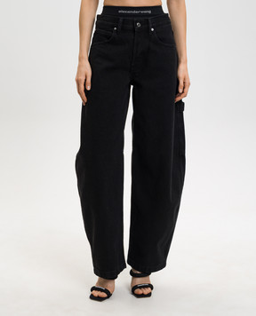 Alexander Wang Чорні джинси-банани з логотипом 4DC1264110