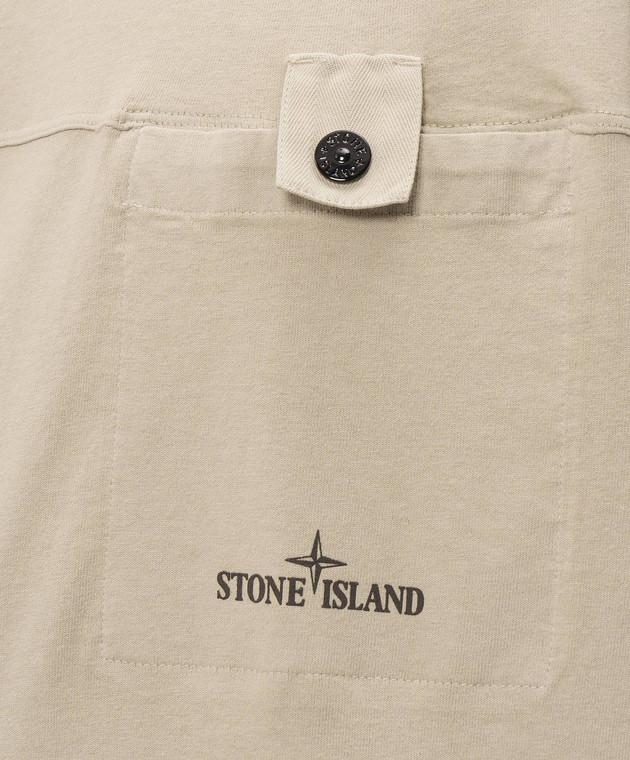 Stone Island Футболка цвета хаки с принтом логотипа L2S152100028S0500 изображение 5