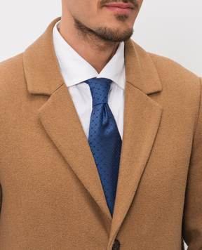 Stefano Ricci Синя краватка із шовку в брендовий візерунок CCX60012