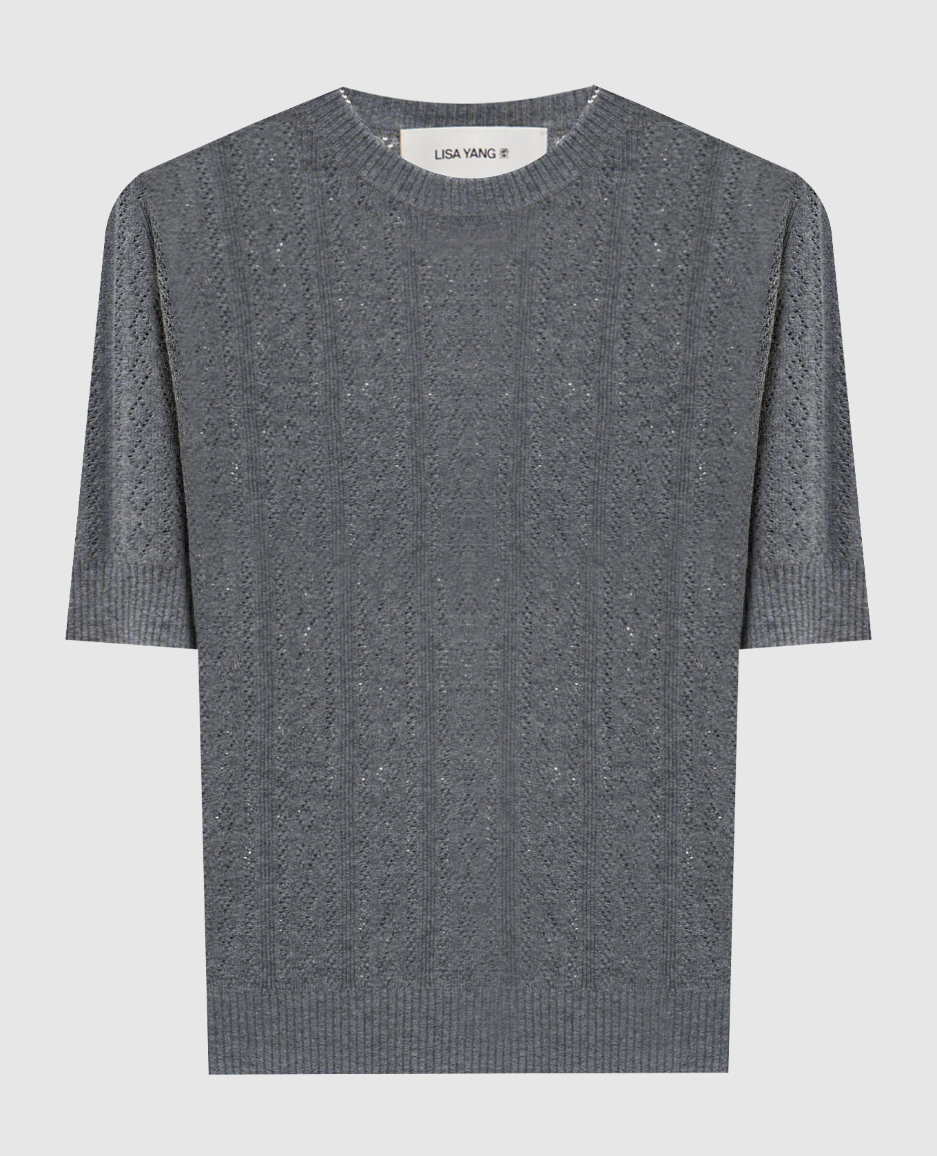 Серый топ Nika с кашемиром в узор