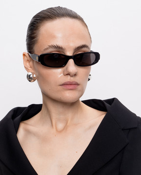 Balenciaga Чорні сонцезахисні окуляри з емблемою ВВ 870642T0039