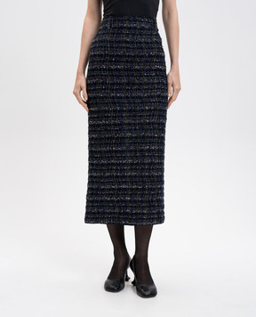 Missoni Синяя юбка миди с пайетками DS25WH12BC005W