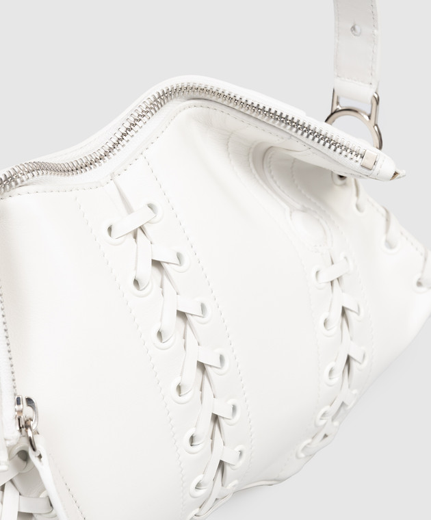 Alexander McQueen Біла шкіряна сумка Manta 8613741VDB1 зображення 4