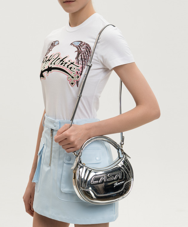 Casablanca шкіряна сумка з нашивкою логотипа ASS26BAG18102 зображення 2