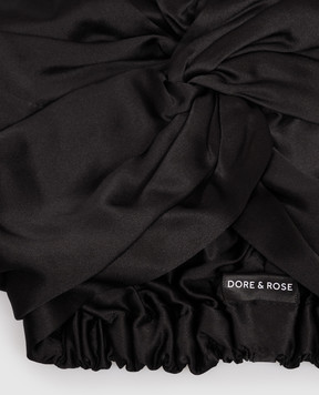 Dore & Rose Черная шапочка для сна из шелка PREMIUMSILKBONNET