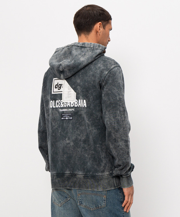 Dolce&Gabbana Серые худи с принтом логотипа G9BGPTG7POJ изображение 4