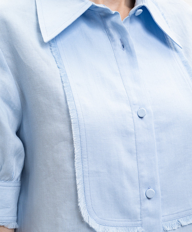 Agnona Голубая рубашка TD1117YU3049 изображение 5