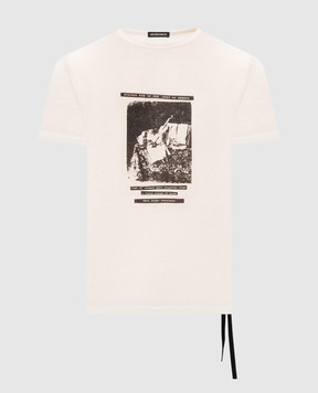 Ann Demeulemeester Белая футболка с принтом B0014218FA206