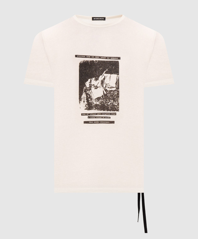 Ann Demeulemeester Белая футболка с принтом B0014218FA206