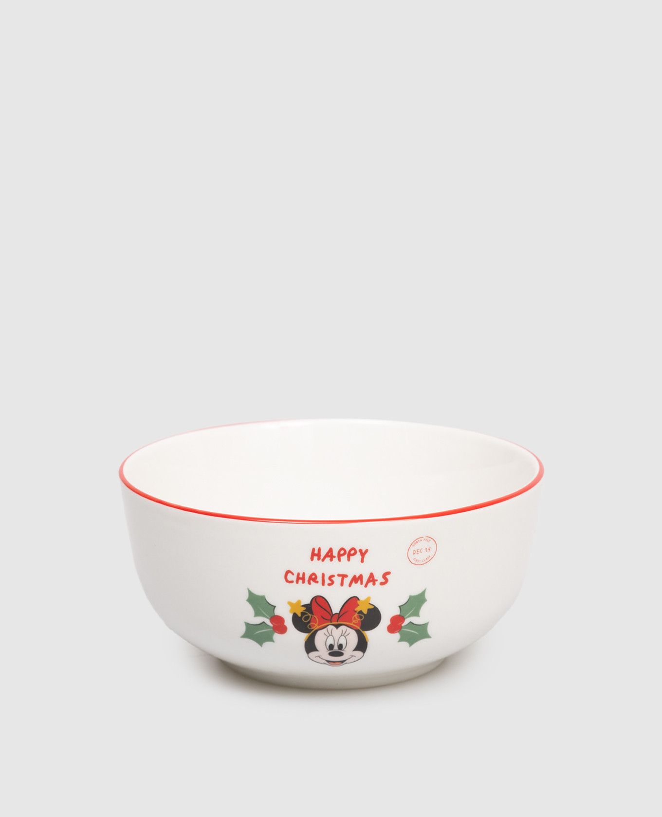 

Белая керамическая миска Mickey Mouse Happy Christmas, Белый, Посуда