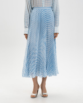 Ermanno Scervino Голубая юбка миди в клетку D482O361VYJ