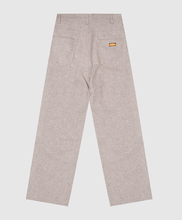 Balmain Детские серые брюки с шерстью BZ6H80I0341810 изображение 2