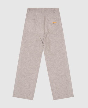 Balmain Дитячі сірі штани з вовною BZ6H80I03411214
