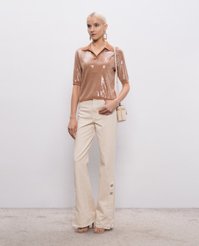 Twinset Бежеві джинси з патчем логотипа 261TP211B