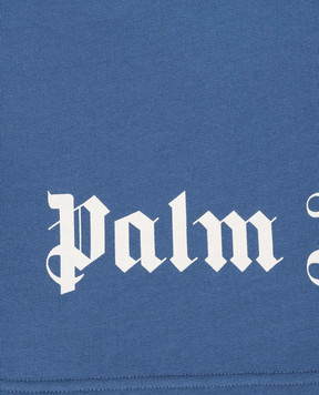 Palm Angels Детские синие шорты с принтом логотипа PBCI006S26FLE001