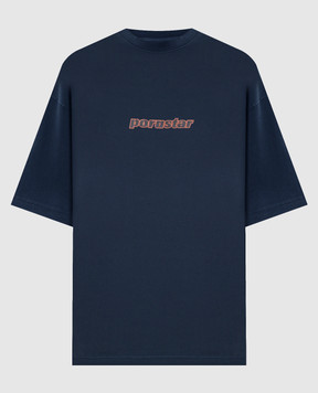 Vetements Синя футболка з принтом ME76TR214N