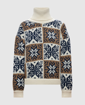 Magda Butrym Светр з вовни та кашеміру в жакардовий візерунок KNITWEAR14SWEATE386926
