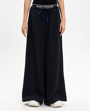 Off-White Черные спортивные брюки с логотипом 2VI017F25FAB001