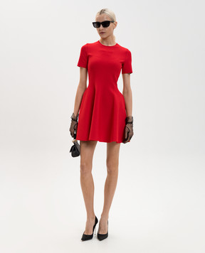Alexander McQueen Красное платье мини 863054Q1BGL
