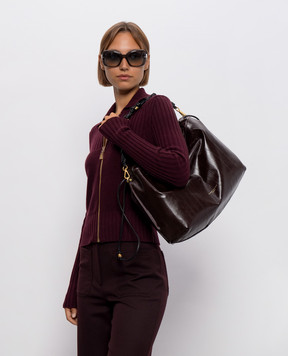 Gianni Chiarini Бордовая кожаная глянцевая сумка Morgana BS12260EEL