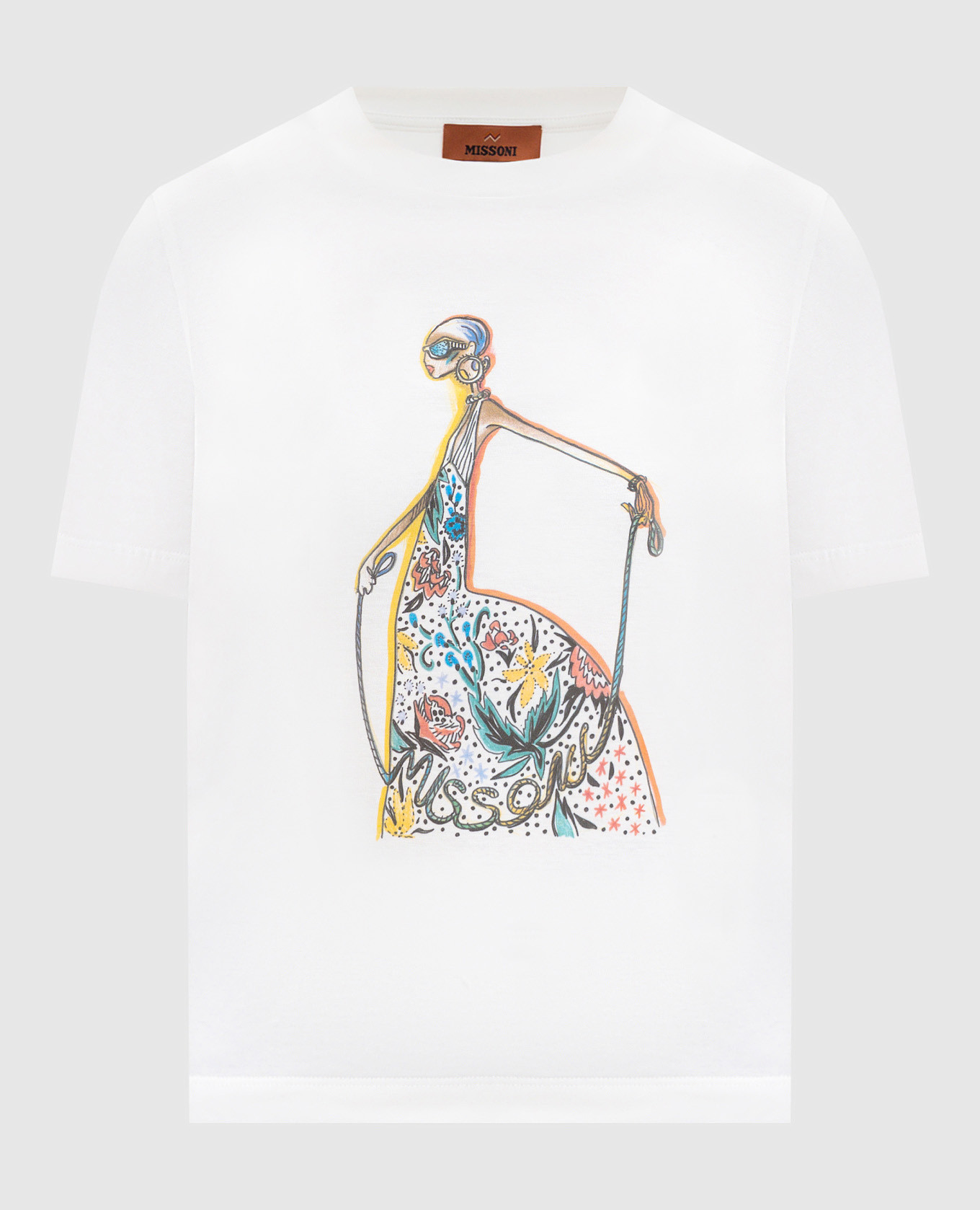 Белая футболка с принтом логотипа