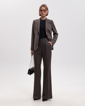 Kiton Коричневий жакет з кашеміру в клітинку D23501K0574I