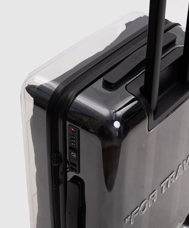 Off-White Прозора валіза з фактурною емблемою Arrow OWZH001C99PLA001w зображення 4