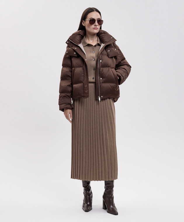 Be Florence Коричневый пуховик BE2616 изображение 2