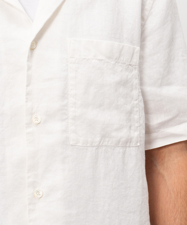Peserico Рубашка из льна цвета айвори R56049T002494 изображение 5