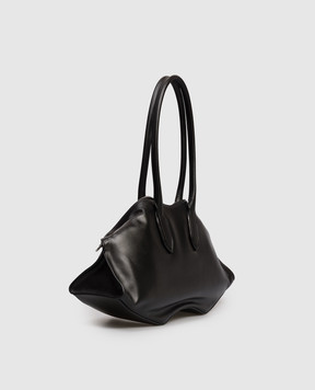 Alexander McQueen Черная кожаная сумка-тоут Manta 8559971VDXA