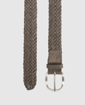 Orciani Сірий замшевий плетений ремінь U08318SUP