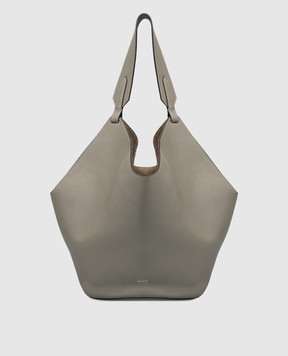 Khaite Кожаная сумка-тоут Lotus цвета хаки HAITEBAG