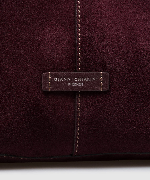 Gianni Chiarini Бордовая замшевая сумка ERA BS12570CMPL изображение 5