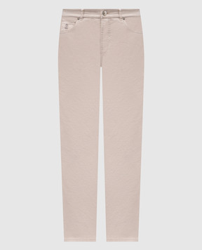 Brunello Cucinelli Бежеві штани з логотипом M289LI1780