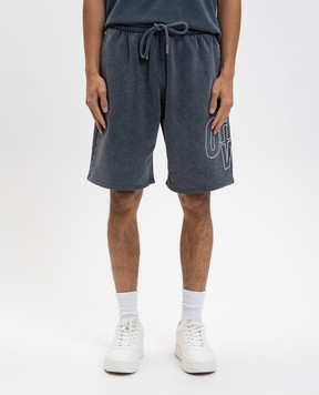 Off-White Сині шорти з принтом логотипа 44MCI013F5F006
