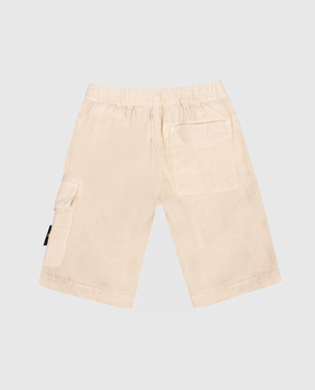 Stone Island Дитячі бежеві шорти з льону L1S16L100001S014568