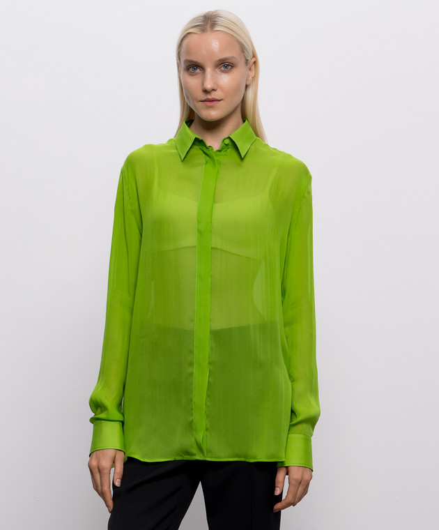 Tom Ford Зелена блуза із шовку CA3343FAX1766 зображення 3