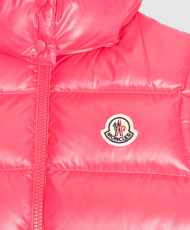 Moncler ENFANT Детский розовый пуховый жилет L29541A00039597Z8 изображение 3