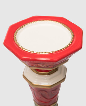 Fitz&Floyd Червоний керамічний свічник 24014