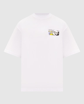 Off-White Біла футболка з принтом Industrial Arrow 44MAA120F26J00Z
