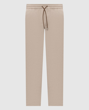 Sease Бежевые брюки с льном PT036TN403