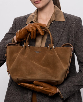 Max Mara Weekend Коричневая замшевая сумка-тоут ARIO WKARIO