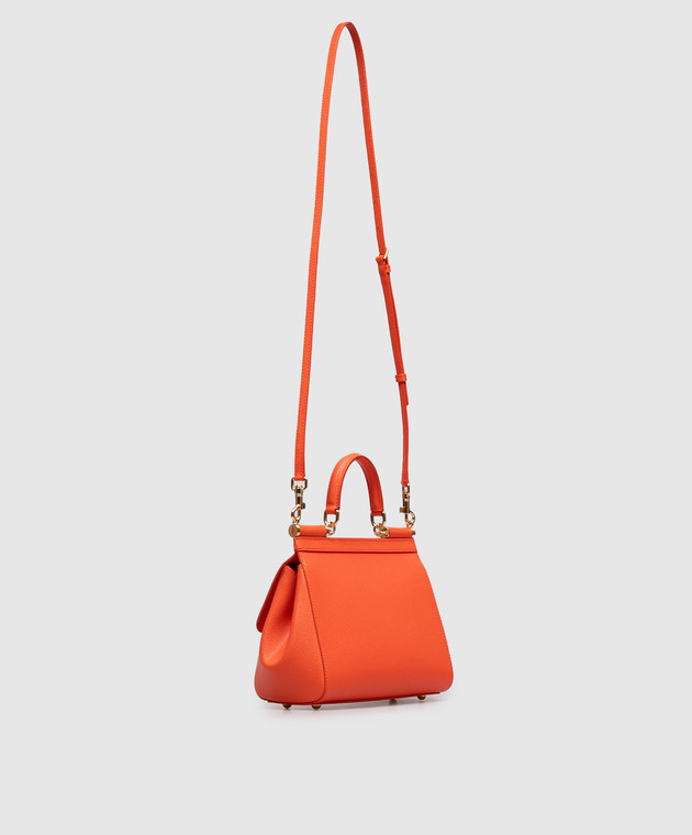 Dolce&Gabbana Помаранчева шкіряна сумка Sicily BB6003B1001 зображення 3