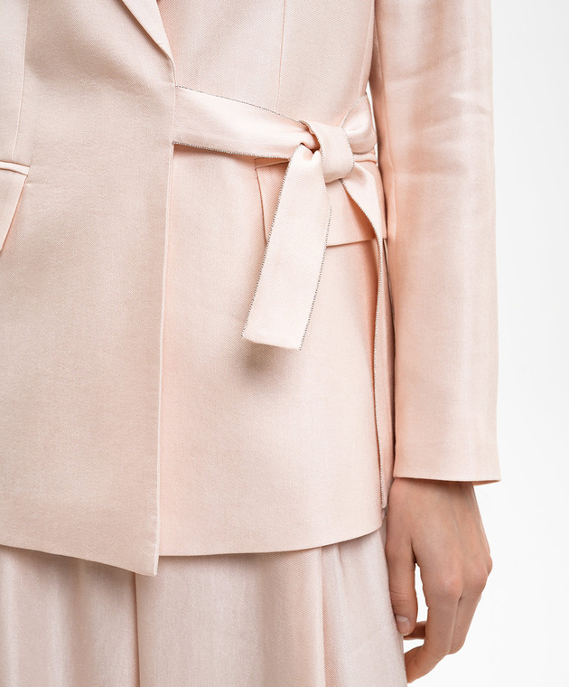 Peserico Розовый жакет с льном S0122901921 изображение 5