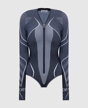 Off-White Синє боді з логотипом OWVZ004F25KNI001