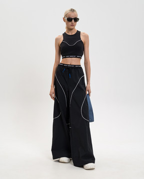 Off-White Чорні спортивні штани з контрастним логотипом 2VI019S26FAB001