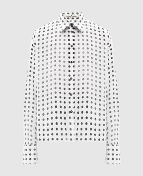 Ermanno Scervino Блуза из шелка в горох D482K751XSQ